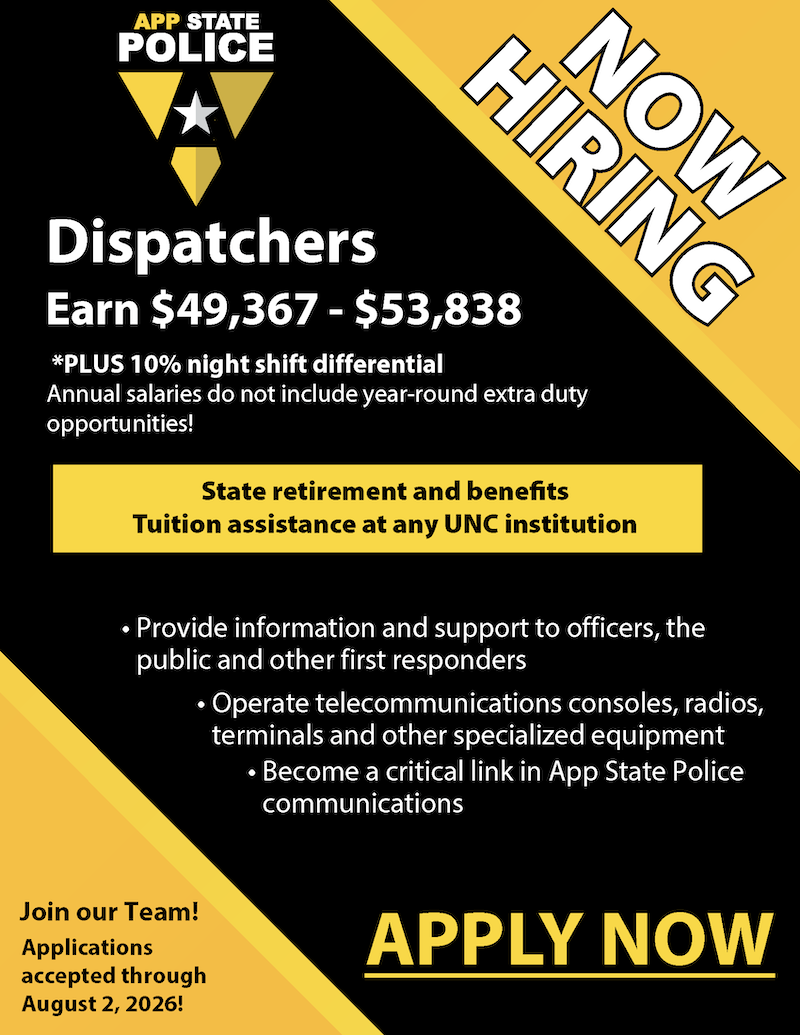 APD is Hiring Dispatchers in Boone!